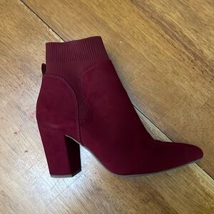 red ankle boots
